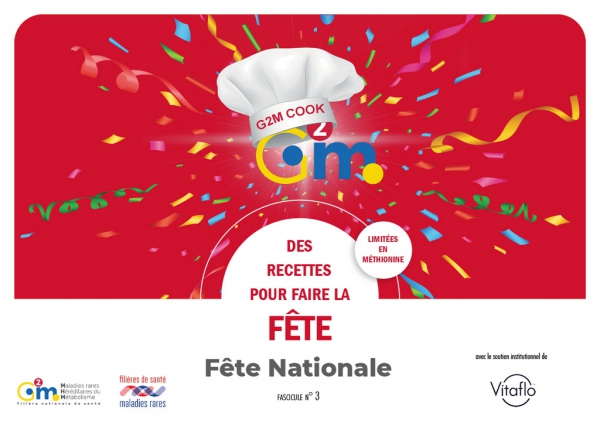 G2m Cook menu Fête Nationale : livret recettes limitées en méthionine