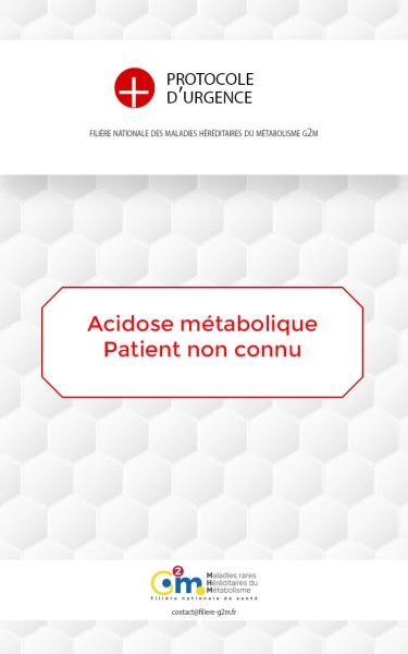 Protocole d'urgence - Acidose métabolique