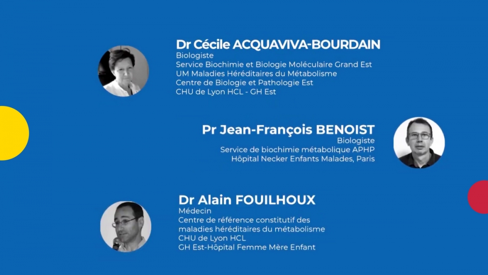 Webinar 5 : Biologie et maladies héréditaires du métabolisme