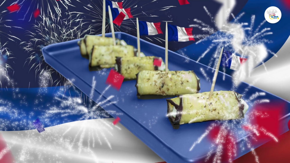 G2m Cook menu Fête Nationale - vidéo rouleaux d'aubergines