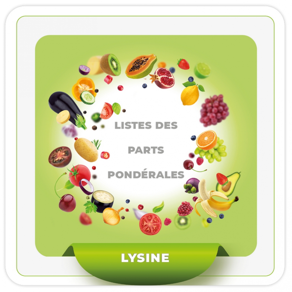 Consensus parts lysine - liste ordre alphabétique